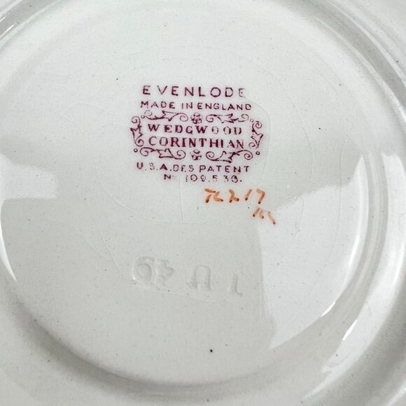 Wedgwood Evenlode Corinthian Floral Set of 2 Tea Cups & Saucers England Embossed - Picture 2 of 16